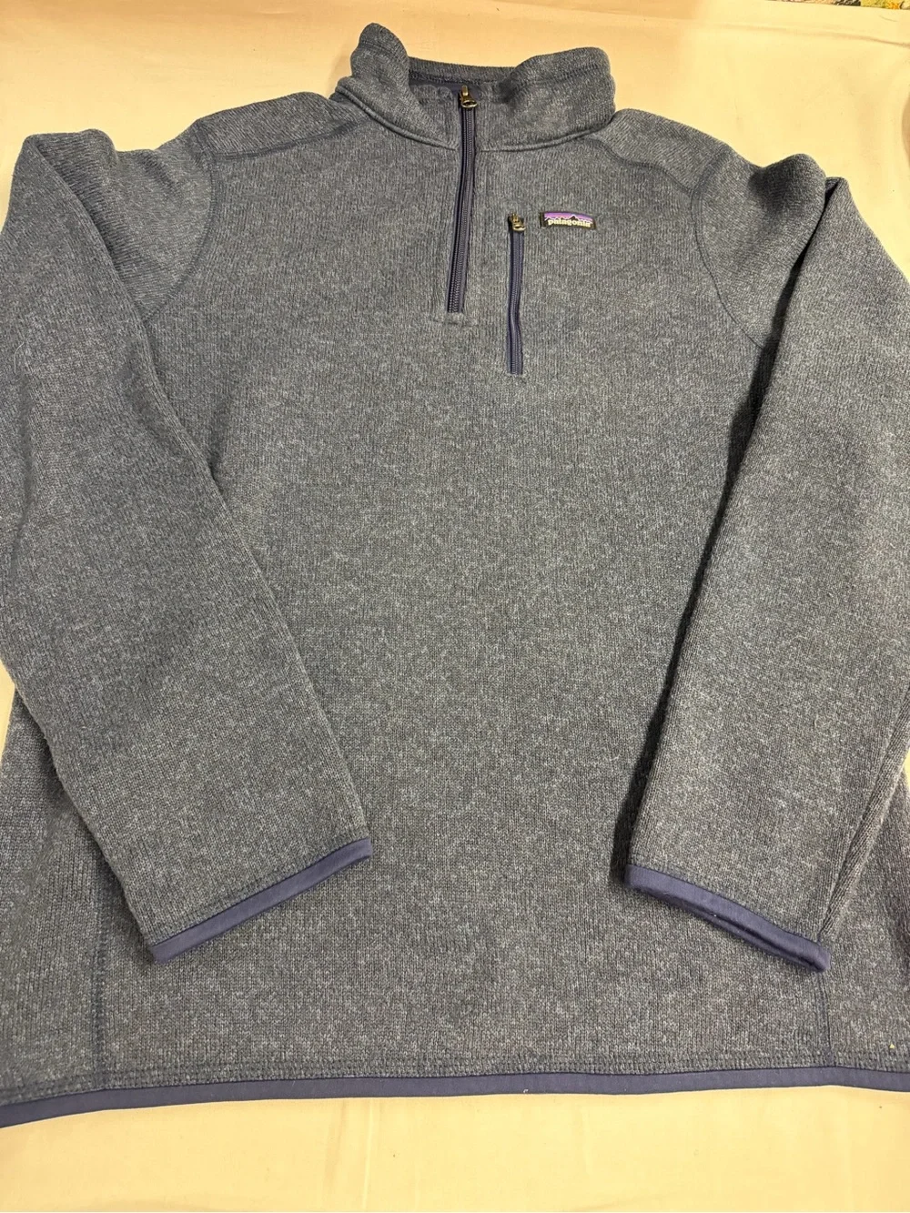 Patagonia Men's Blue Heather Half-Zip Fleece Pullover